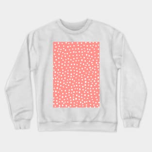 Coral and White Spotty Crewneck Sweatshirt